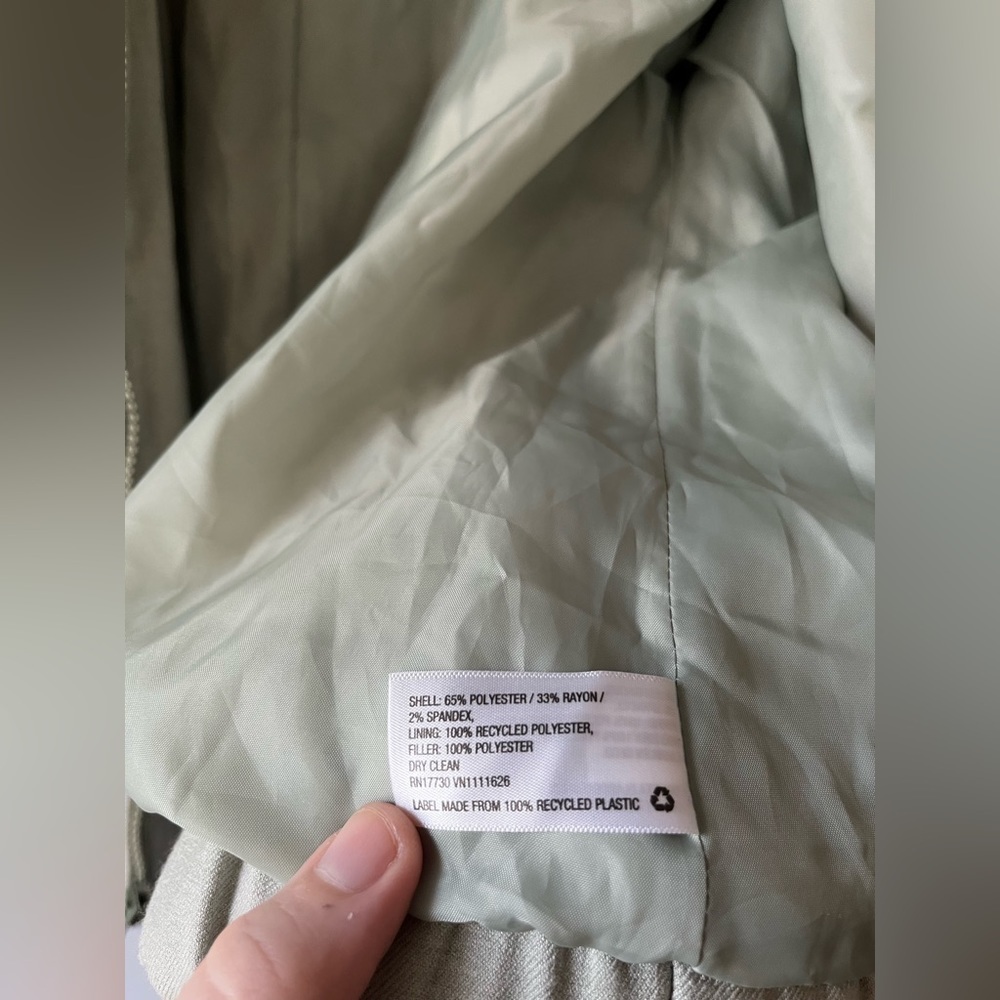 Target A New Day women’s large light green padded bomber moto biker jacket - Picture 6 of 6